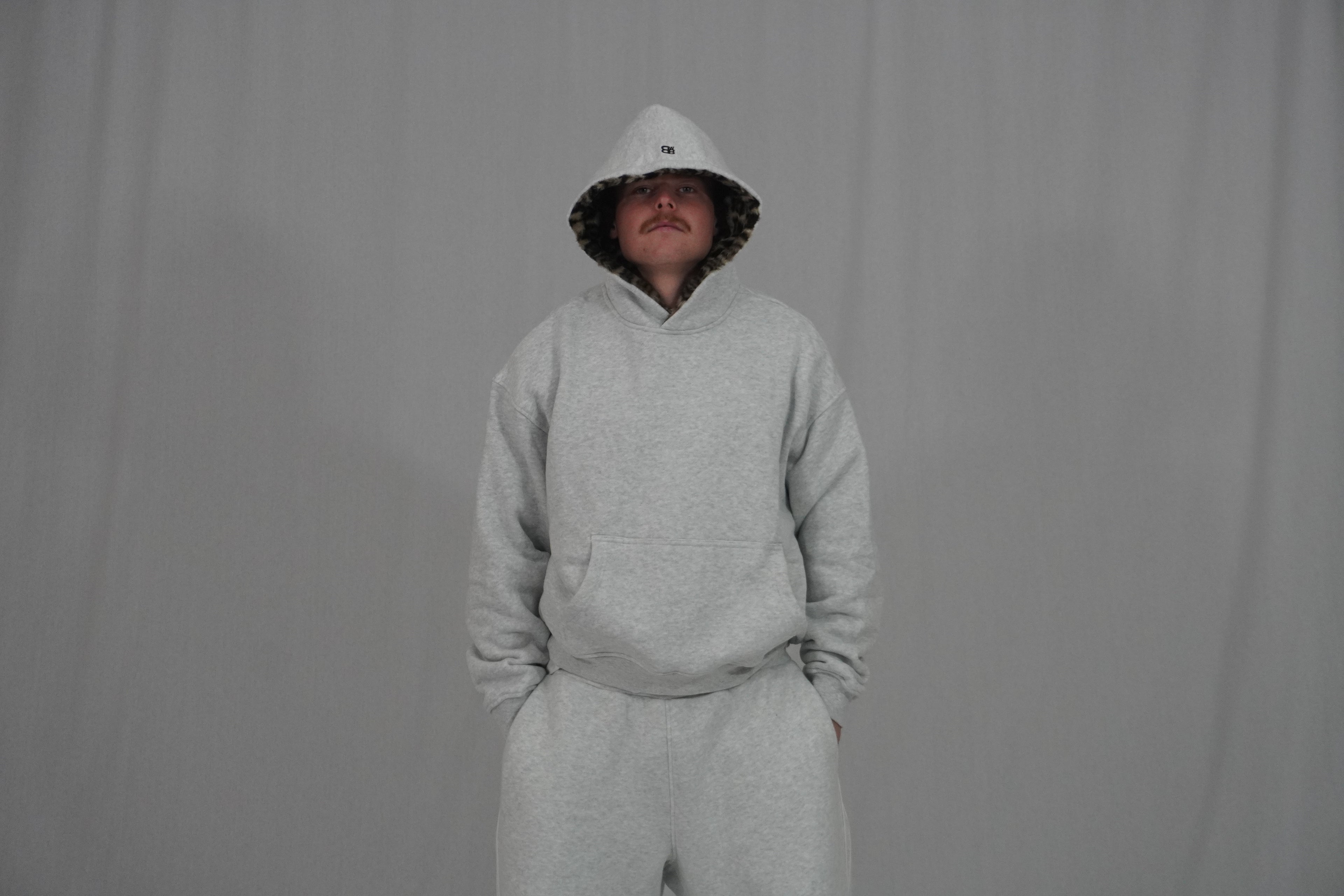 Leopard Hoodie GREY