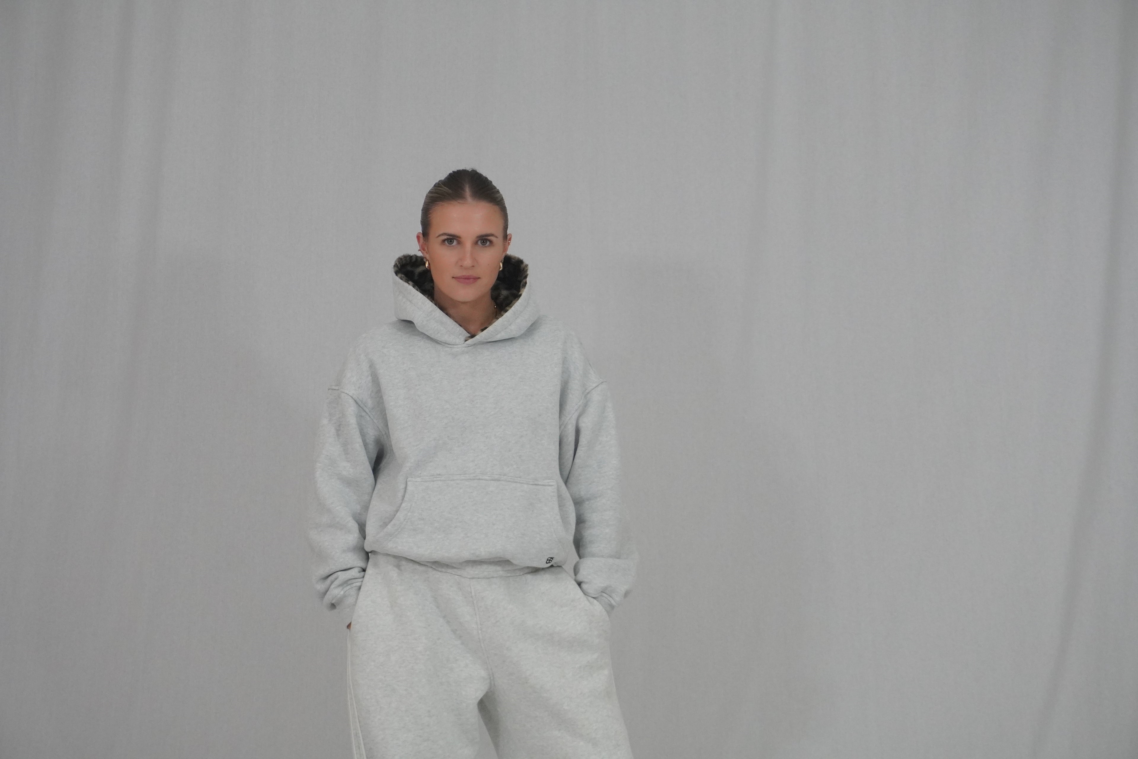 Leopard Hoodie GREY
