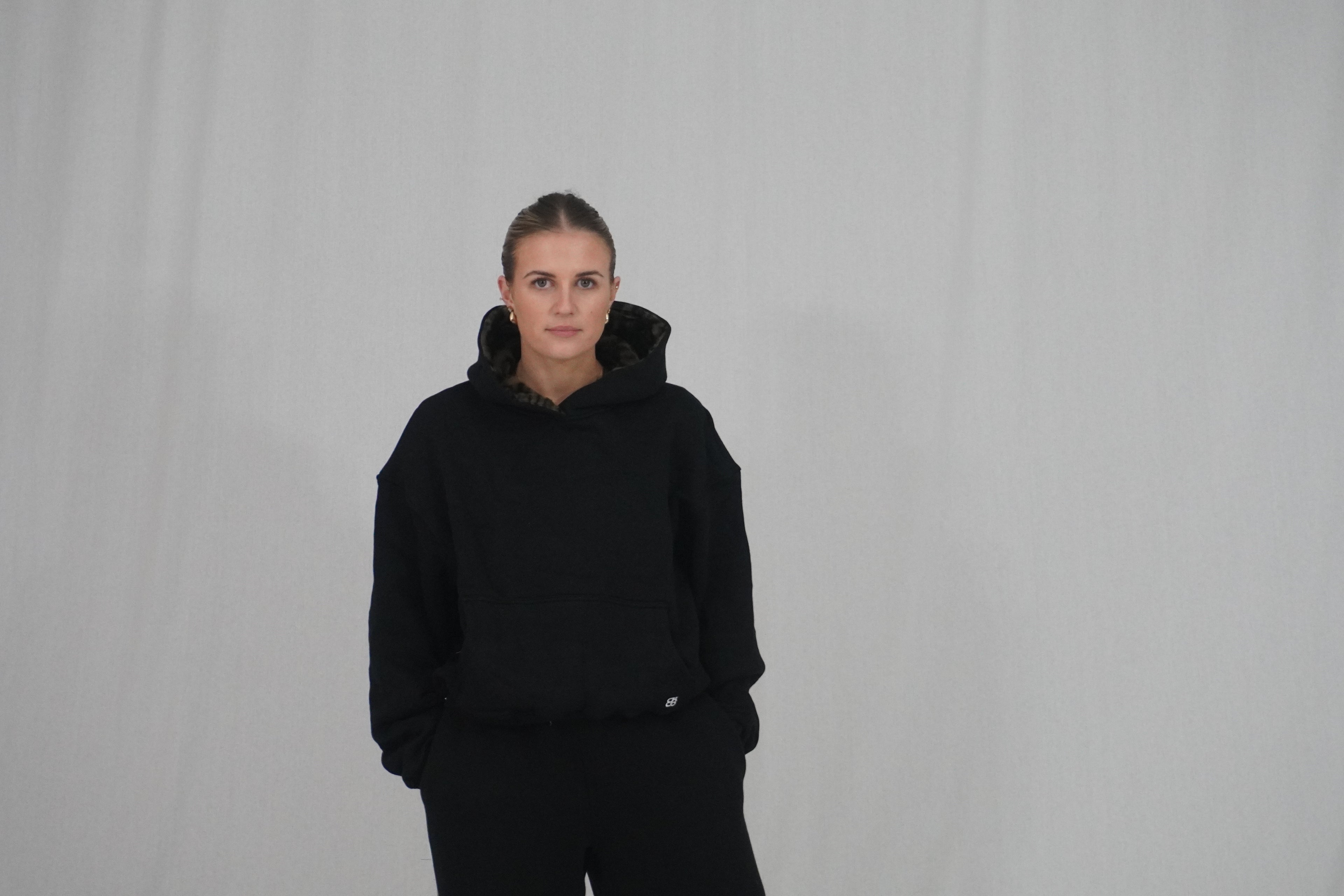 Leopard Hoodie BLACK