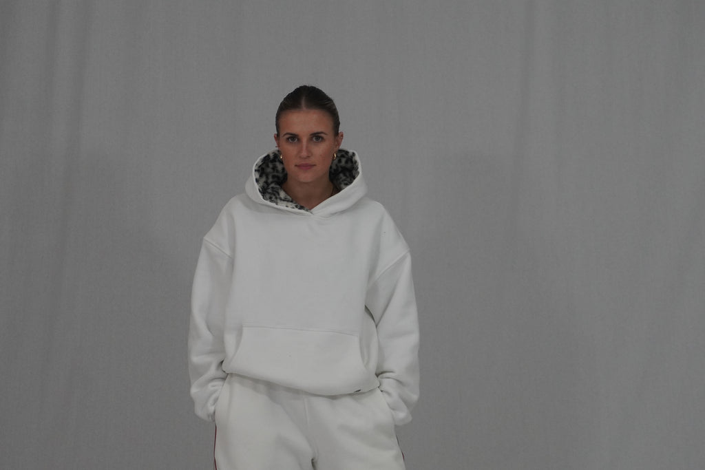 Leopard Hoodie WHITE
