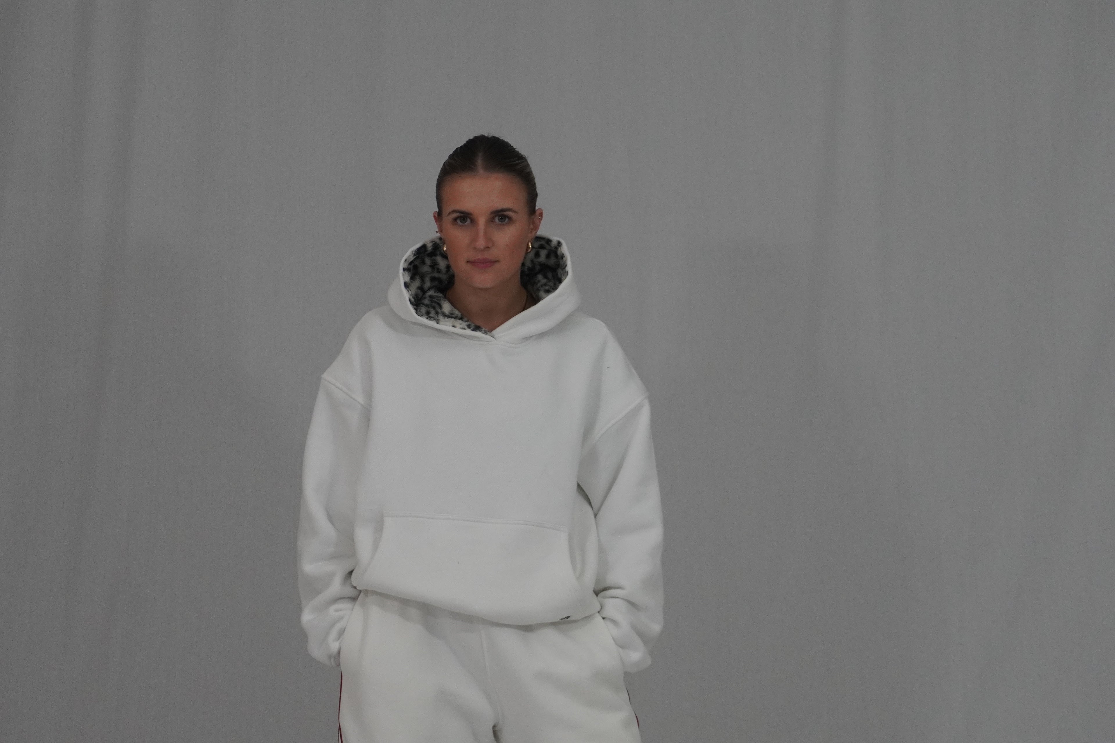 Leopard Hoodie WHITE